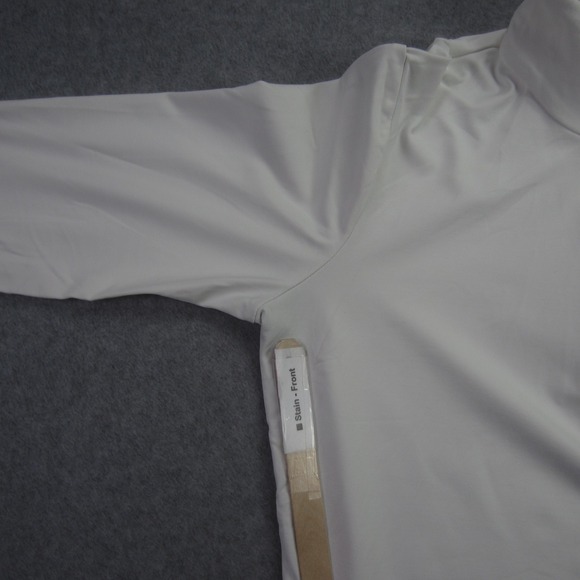 J McLaughlin Pullover Womens XS White Quarter Zip Long Sleeve Mock Neck Shirt - Picture 15 of 16
